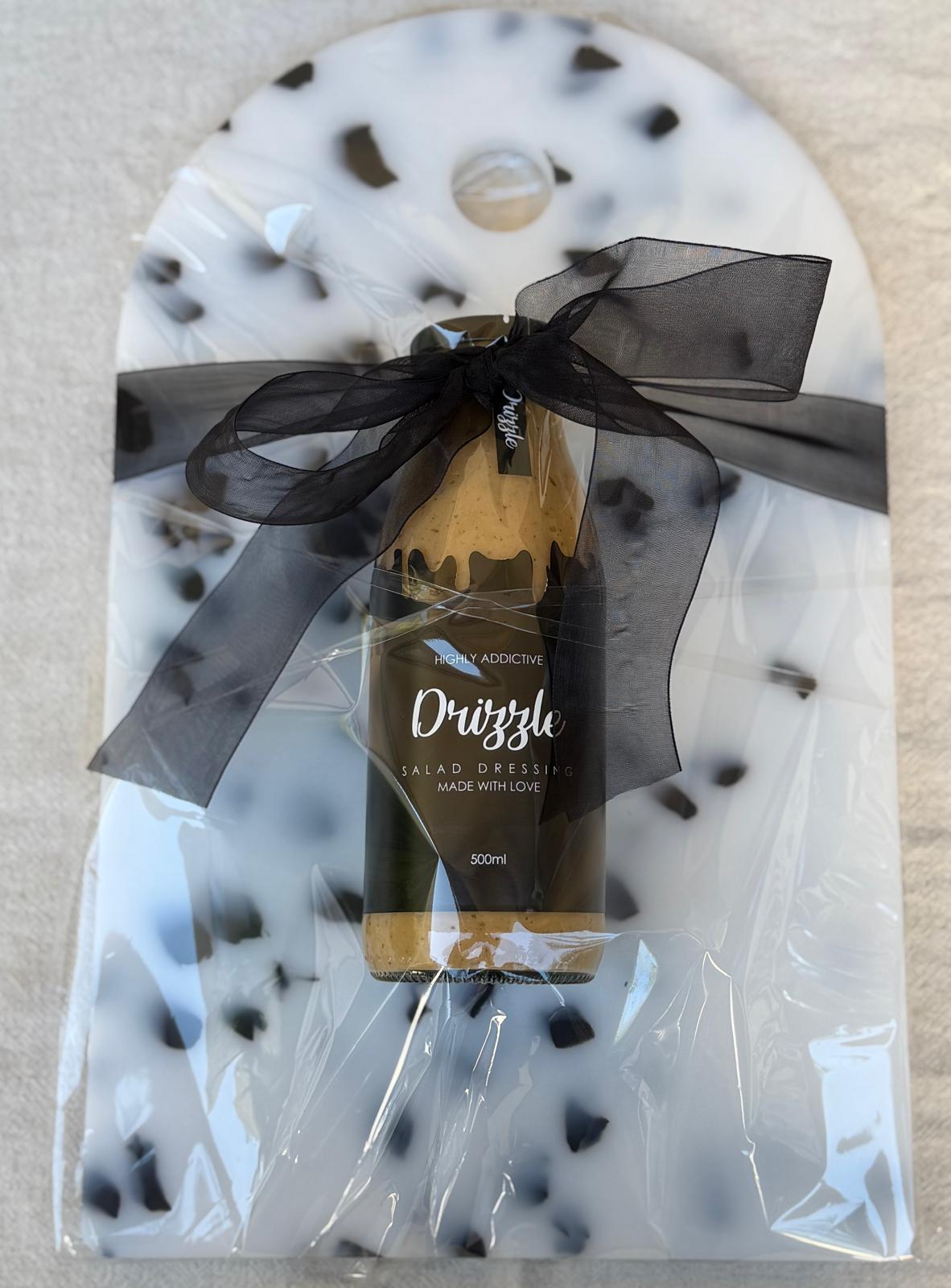Gift Set - White Chopping Board with 500ml OG Drizzle